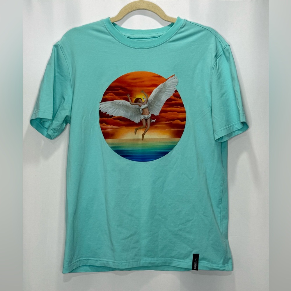 Roku Studio Men’s Fallen Angel Graphic Short Sleeve T-Shirt Size Medium